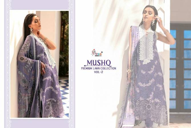 Shree Mushq Premium Lawn 2 New Fancy Ethnic Wear Pakistani Suits Collection